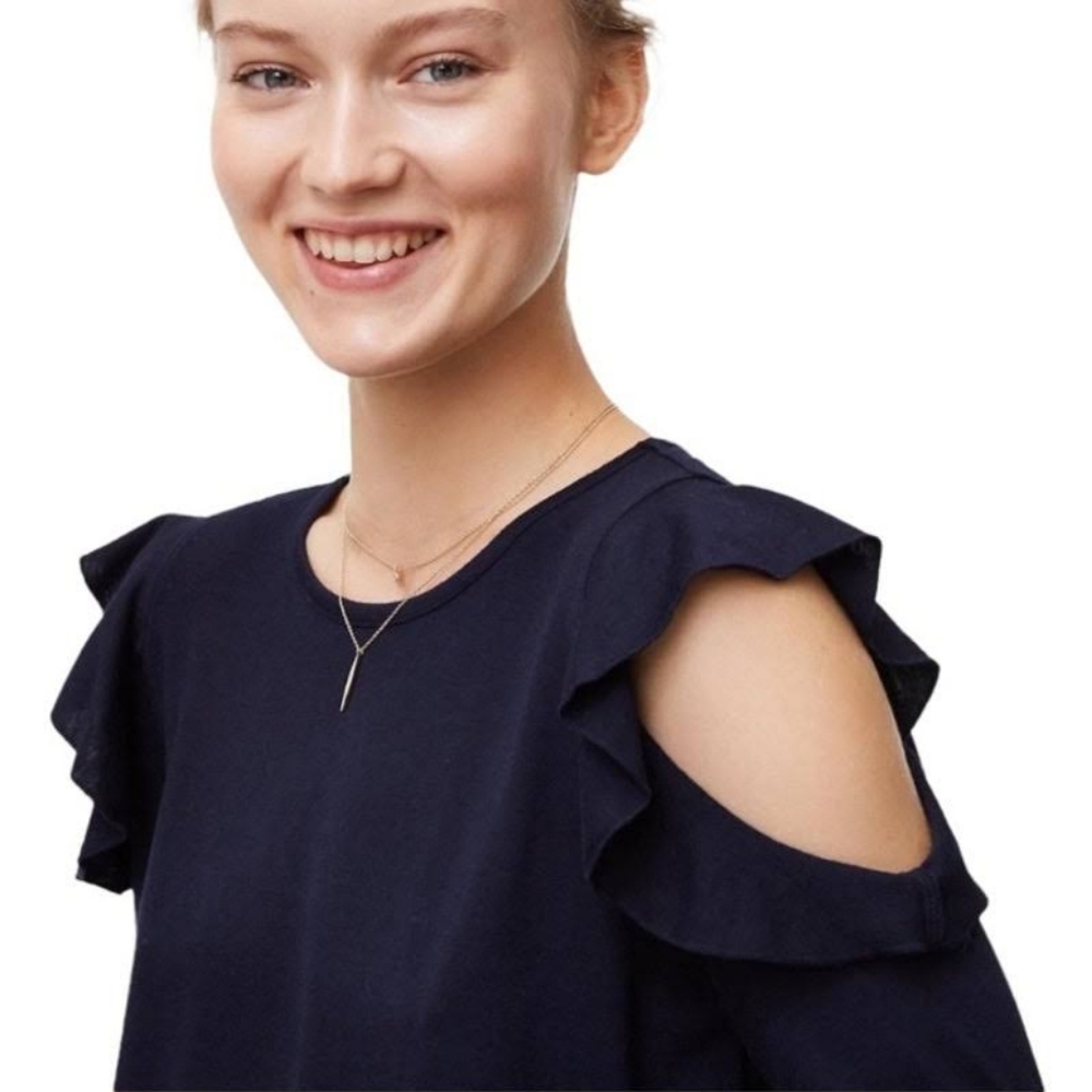 LOFT cold shoulder long sleeve top